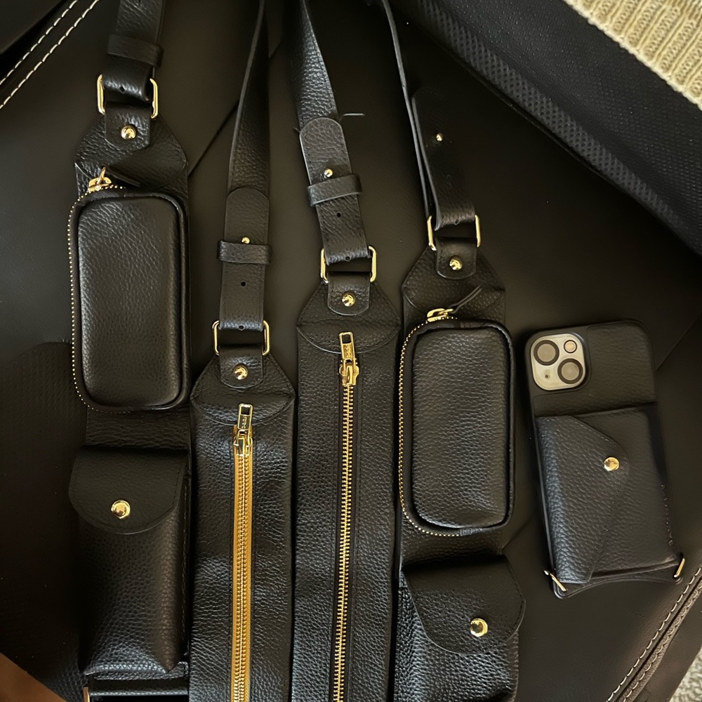 1 Bandolier Billie utility strap with Iphone 13 case with credit card holder